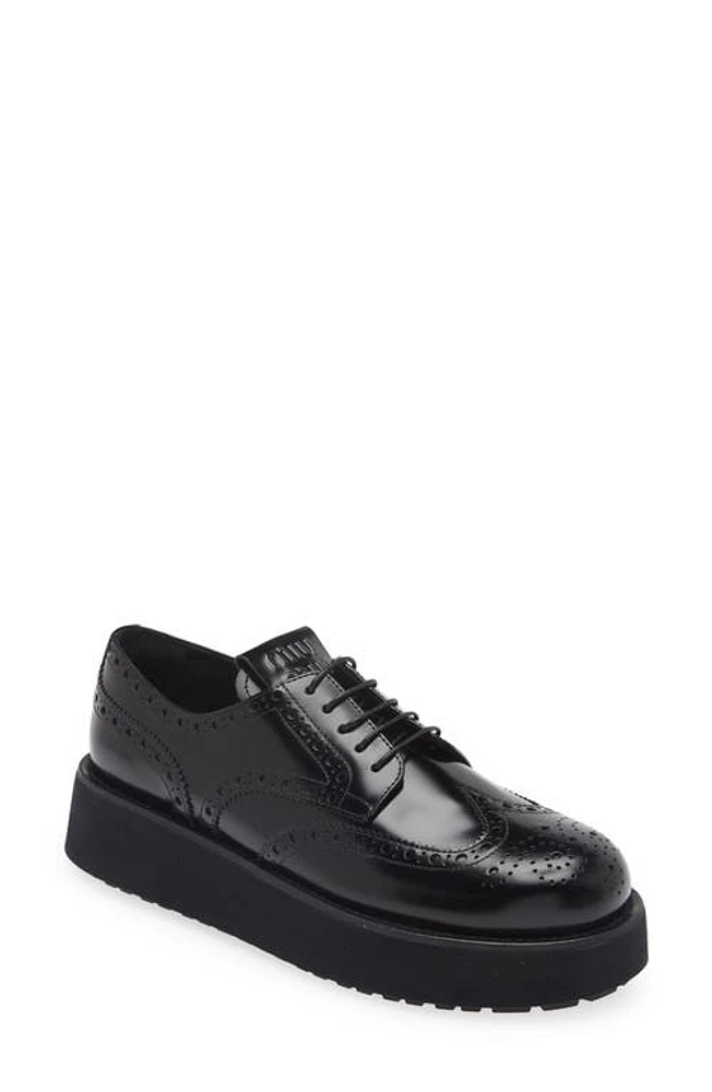 Miu Wingtip Platform Oxford Black at Nordstrom,