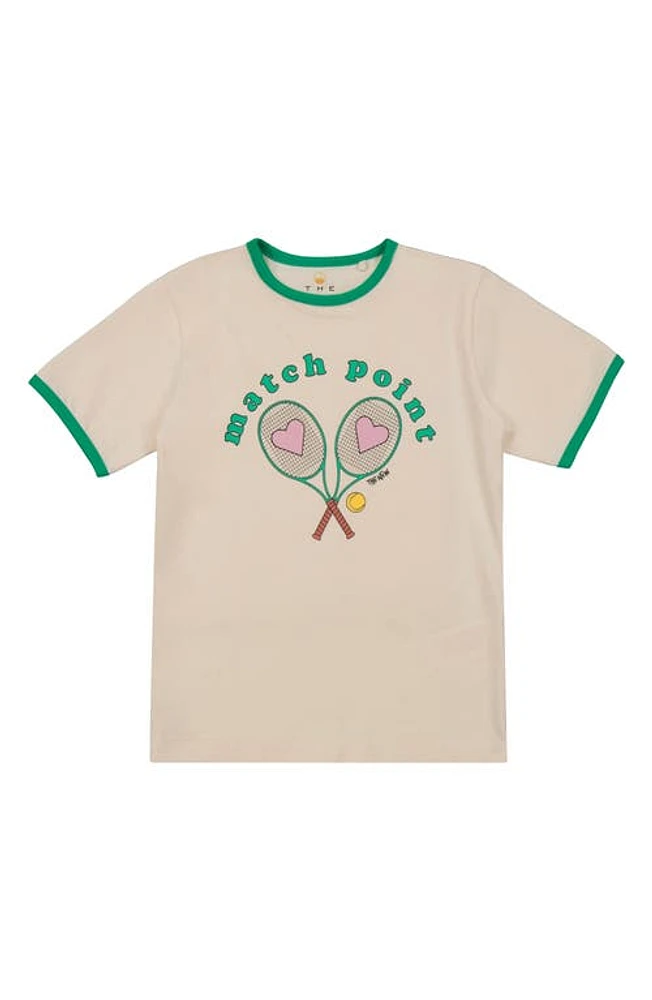 THE NEW Kids' Kelly Tennis Graphic Ringer T-Shirt White Swan at Nordstrom,