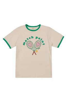 THE NEW Kids' Kelly Tennis Graphic Ringer T-Shirt White Swan at Nordstrom,