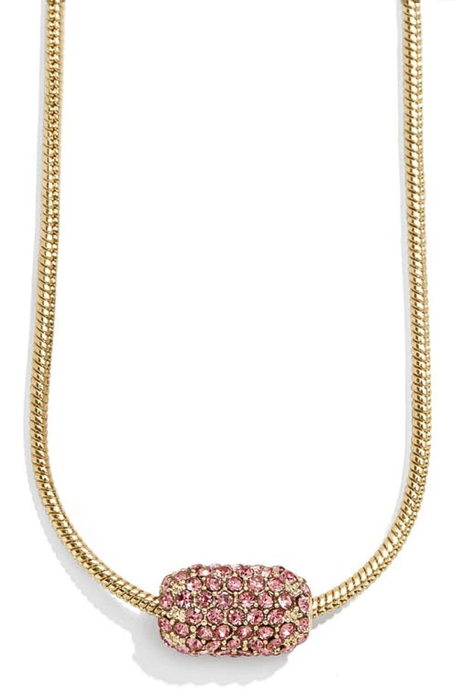 BaubleBar Crystal Pendant Necklace in Rose at Nordstrom