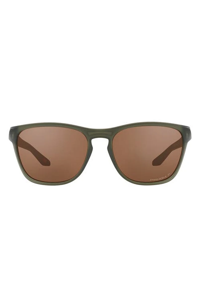 Oakley Manorburn 56mm Prizm Polarized Square Sunglasses in Olive at Nordstrom