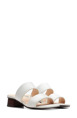 Clarks(r) Serina 35 Slide Sandal Off White Lea at Nordstrom,