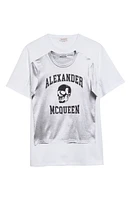 Alexander McQueen Trompe l'Oeil Graphic T-Shirt White /Black at Nordstrom,