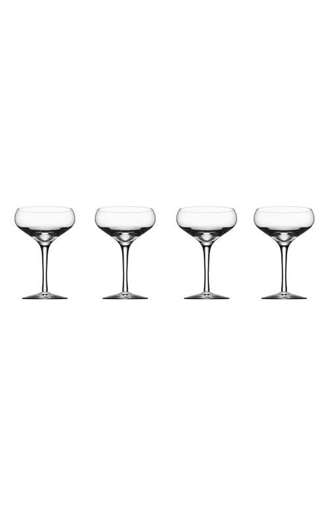 Orrefors More Set of 4 Crystal Coupe Cocktail Glasses in Clear at Nordstrom