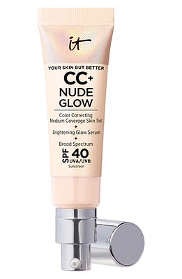 IT Cosmetics CC+ Nude Glow Lightweight Foundation + Glow Serum SPF 40 in Fair Beige at Nordstrom