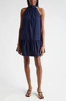 STAUD Marlowe Halter Minidress Navy at Nordstrom,