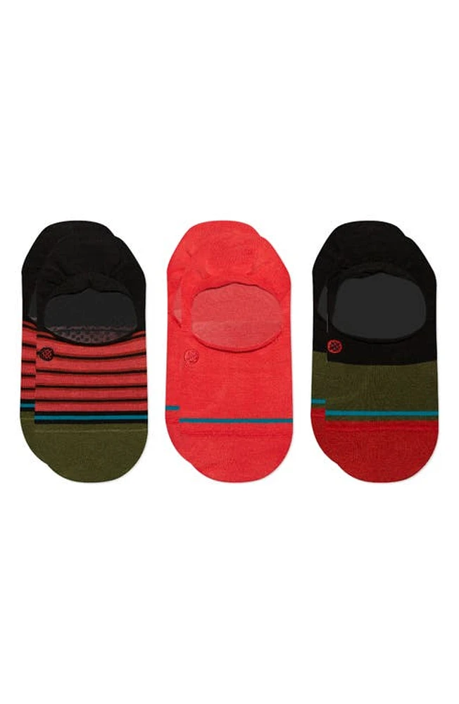 Stance Red Fade Assorted 3-Pack No-Show Socks at Nordstrom,