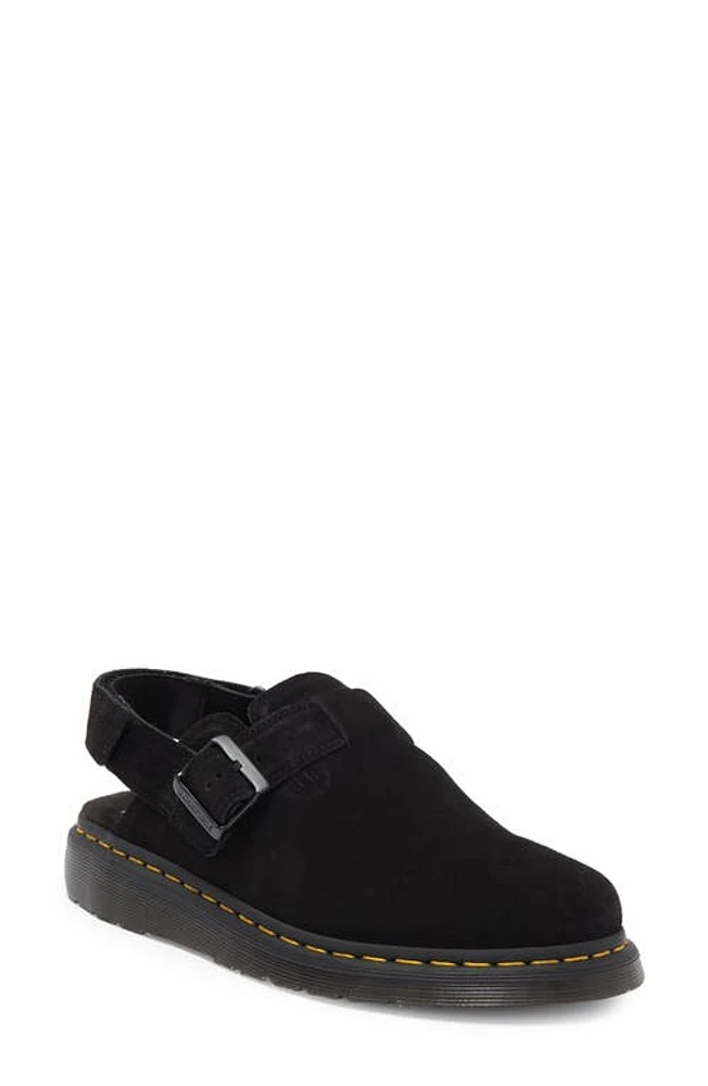 Dr. Martens Jorge II Slingback Clog Black Eh Suede at Nordstrom,