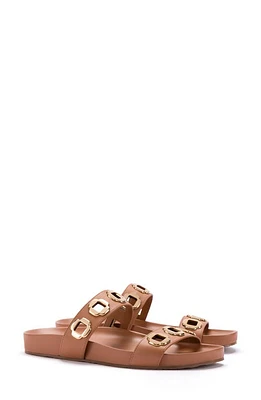 Larroudé Milan Slide Sandal Medium Beige at Nordstrom,