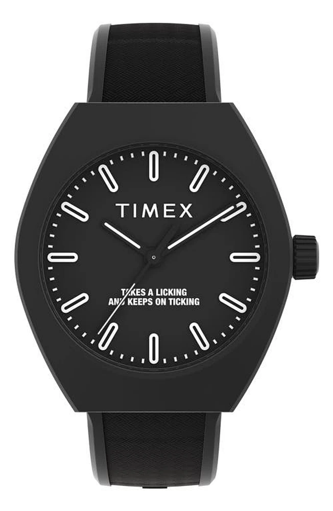 Timex Trend Synthetic Strap Watch, 40mm in Black at Nordstrom