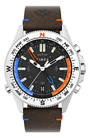 Timex Expedition North Tide-Temp-Compass Leather Strap Watch, 43mm in Brown at Nordstrom