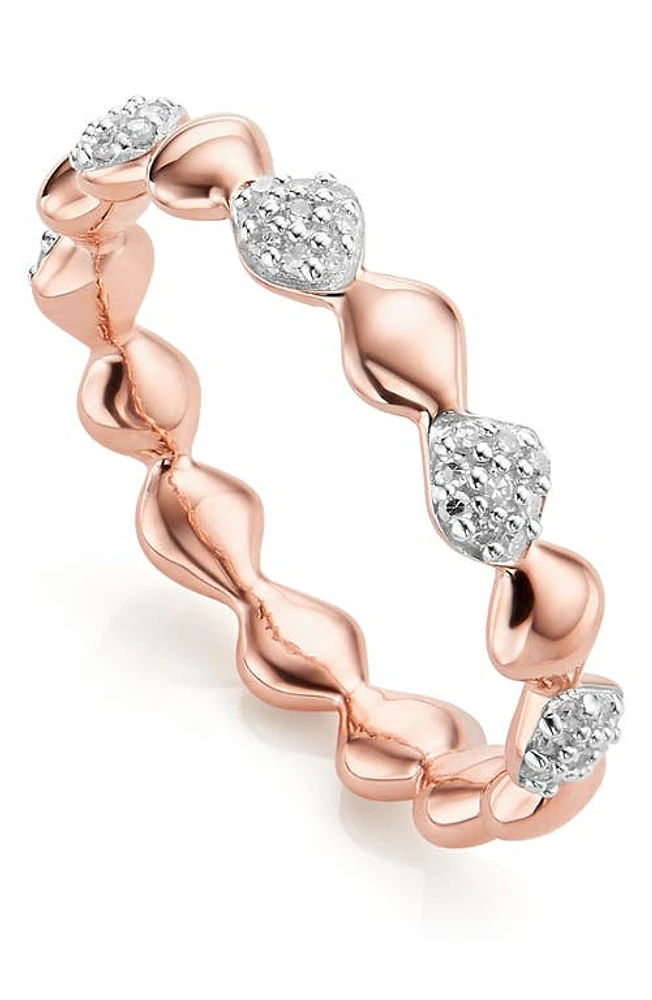 Monica Vinader Nura Teardrop Diamond Eternity Ring Rose Gold/Diamond at Nordstrom,