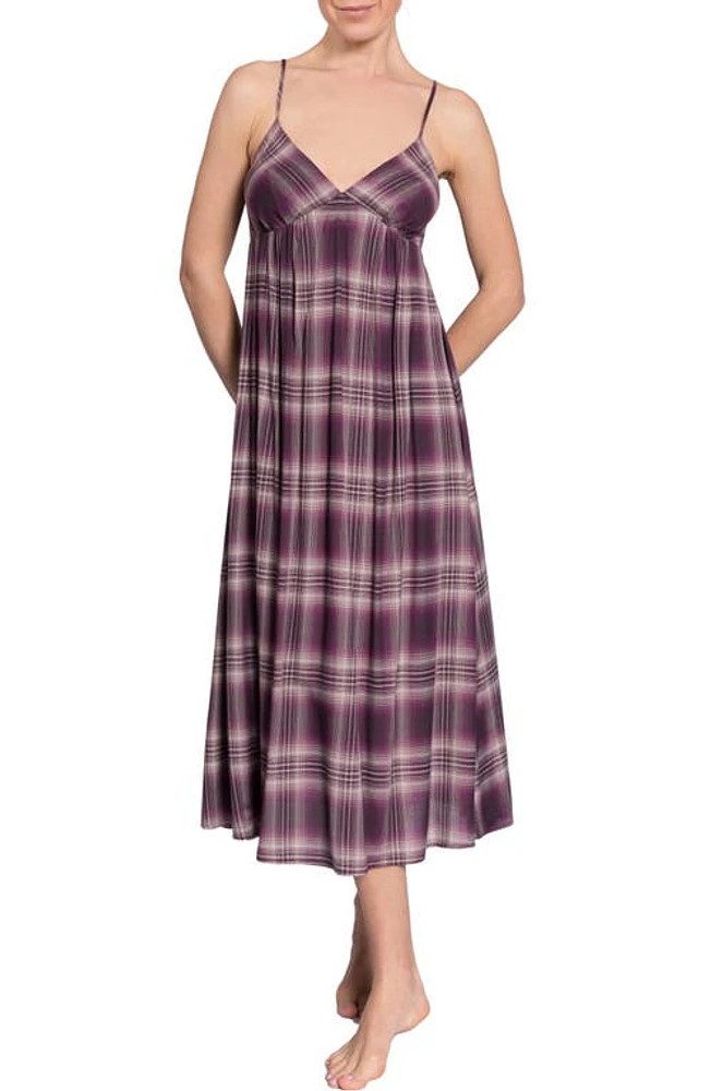 Everyday Ritual Olivia Nightgown Plum Plaid at Nordstrom,