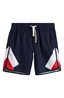 Fair Harbor Kids' Anchor Swim Trunks Blue/red at