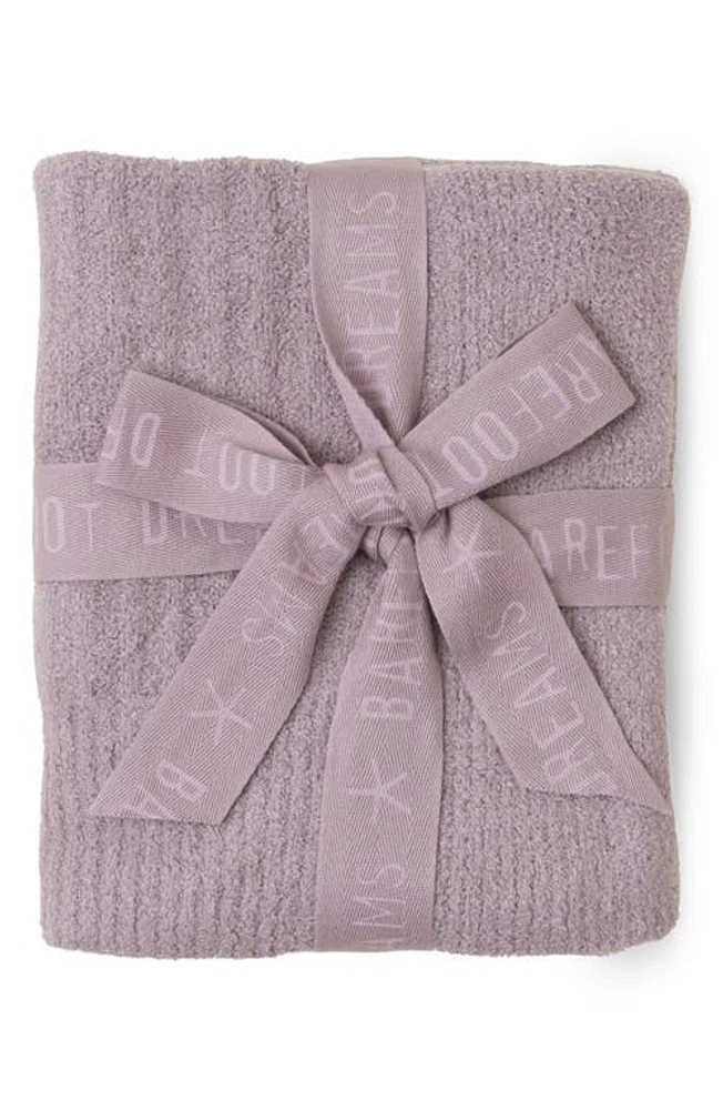 barefoot dreams CozyChic Lite Rib Throw Blanket in Deep Taupe at Nordstrom