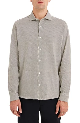 Sealskinz Hempnall Performance Organic Cotton Button-Up Shirt Cream/Olive at Nordstrom,