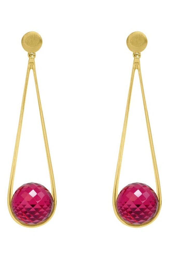 Dean Davidson Ipanema Drop Earrings in Vivid Pink/Gold at Nordstrom