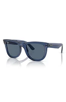 Ray-Ban Wayfarer Reverse 53mm Square Sunglasses in Dark Blue at Nordstrom