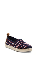 TOMS Kids' Alpargata Slip-On Sneaker Navy at Nordstrom, M