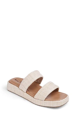 Me Too Lindy Raffia Platform Slide Sandal Natural Gold at Nordstrom,