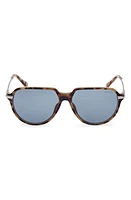 GUESS 56mm Aviator Sunglasses in Blonde Havana /Blue at Nordstrom