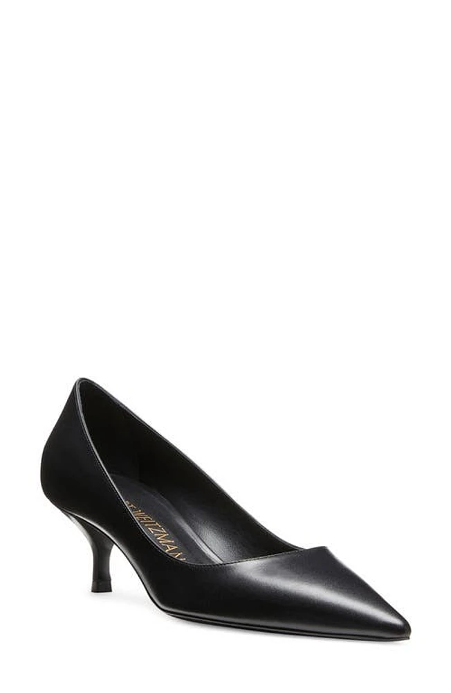 Stuart Weitzman Kitten Heel Pump Black at Nordstrom,