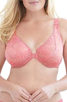 Glamorise WonderWire Front Close Stretch Lace Underwire Bra at Nordstrom,