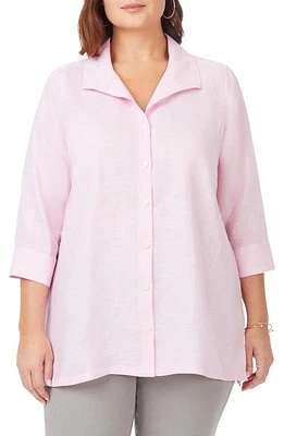 Foxcroft Stirling Button-Up Linen Tunic at Nordstrom,