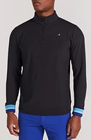 Redvanly Hayden Contrast Cuff Quarter-Zip Pullover at Nordstrom,