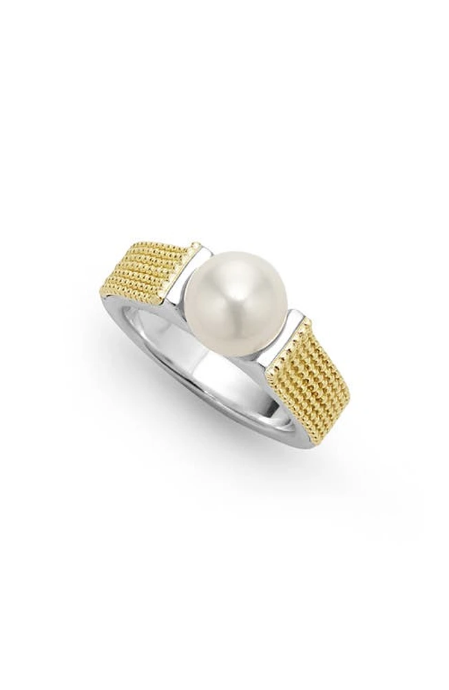 LAGOS Luna Pearl Lux Ring in Silver at Nordstrom