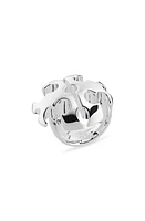 Tory Burch Domed Logo Ring in Light Silver at Nordstrom, Size 7