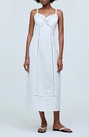 Madewell Sweetheart Neck Linen Blend Dress at Nordstrom,