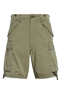 Double RL Cotton Ripstop Cargo Shorts Shelter Green at Nordstrom,