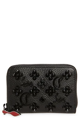 Christian Louboutin Panettone Leather Coin Purse in Black/Ultrablack at Nordstrom