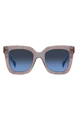 Missoni 52mm Square Sunglasses in Pink Pattern Multi/Blue at Nordstrom