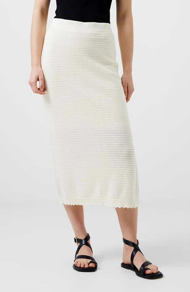 French Connection Nesta Stripe Open Stitch Cotton Sweater Skirt at Nordstrom,