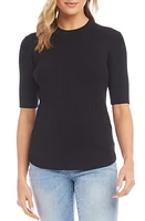 Karen Kane Rib Short Sleeve Sweater at Nordstrom,