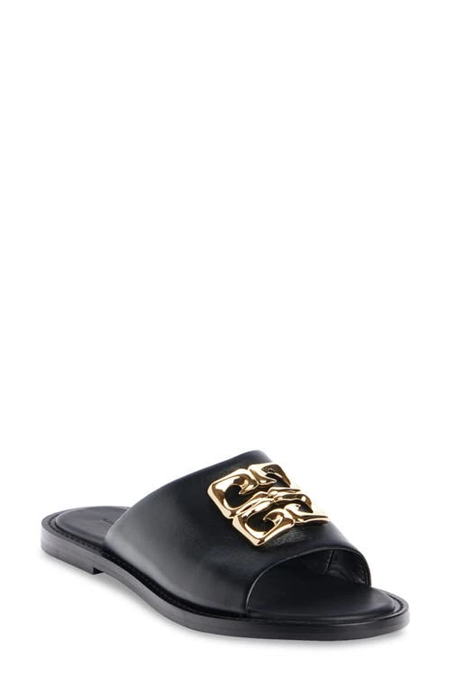 Givenchy Liquid 4G Logo Slide Sandal Black at Nordstrom,