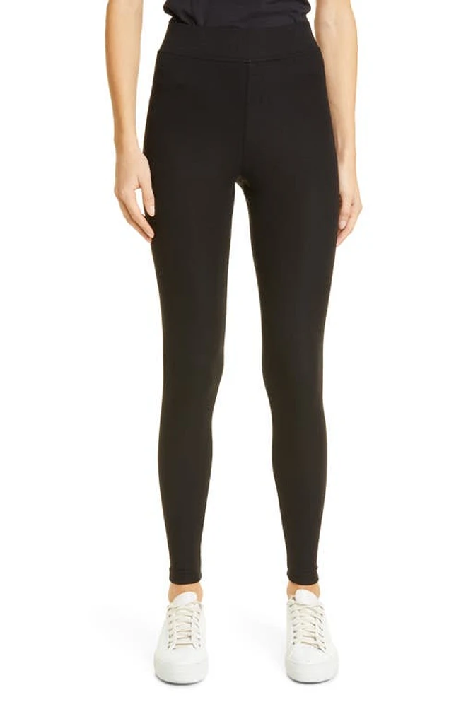 ATM Anthony Thomas Melillo Ribbed High Waist Leggings Black at Nordstrom,