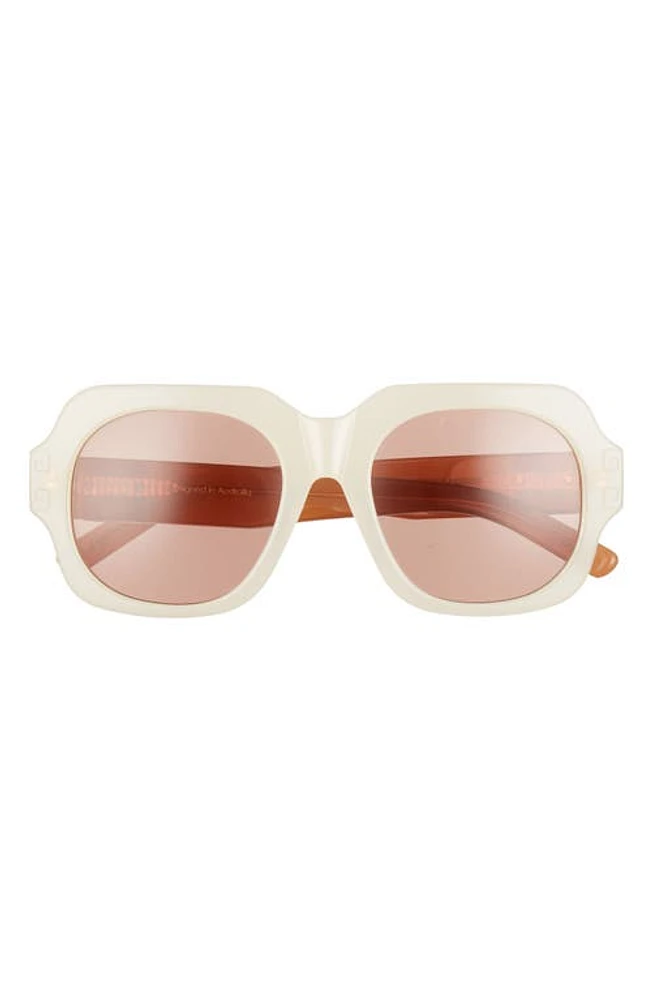 Pared 51.5mm Square Sunglasses in Milk Solid Brown Lenses at Nordstrom