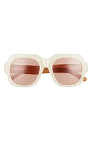 Pared 51.5mm Square Sunglasses in Milk Solid Brown Lenses at Nordstrom