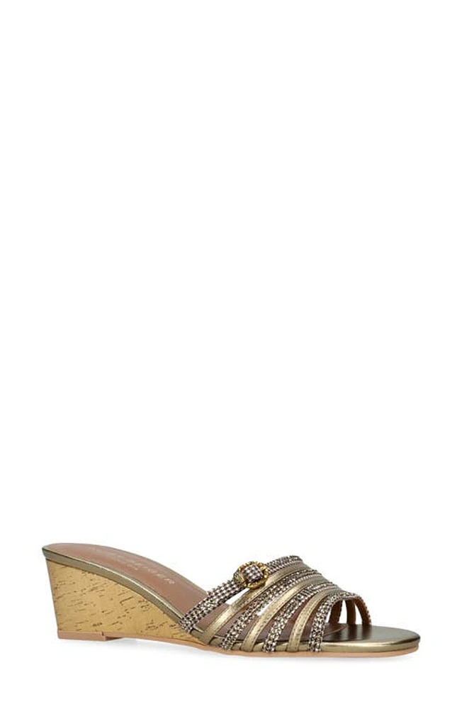 Kurt Geiger London Pierra Wedge Slide Sandal Dark Beige at Nordstrom,