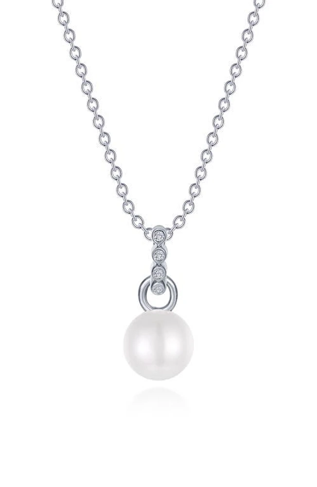 Lafonn Cultured Freshwater Pearl Necklace in White at Nordstrom, Size 20