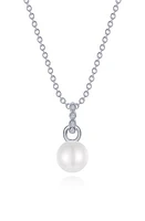 Lafonn Cultured Freshwater Pearl Necklace in White at Nordstrom, Size 20