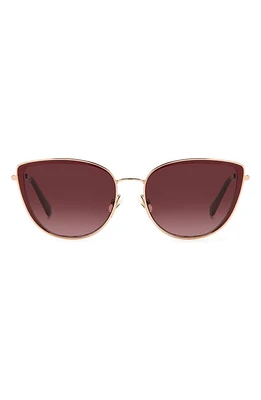 Kate Spade New York staci 56mm gradient cat eye sunglasses in Red Gold /Burgundy Shaded at Nordstrom