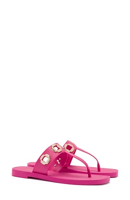 Larroudé Milan Jelly Thong Sandal Rose at Nordstrom,