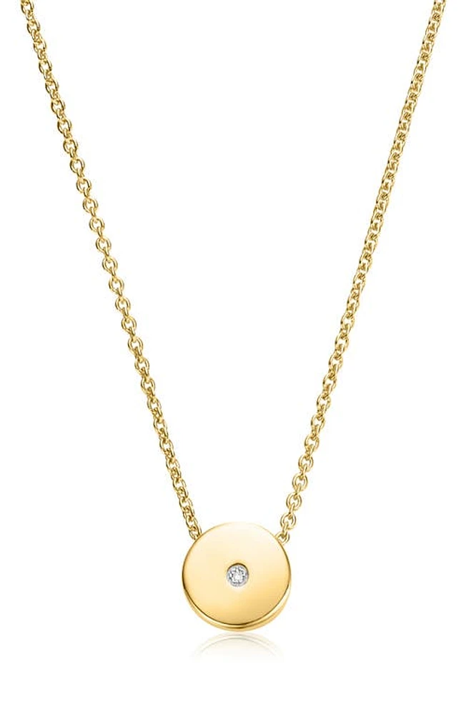 Monica Vinader Linear Solo Diamond Pendant Necklace in Gold/Diamond at Nordstrom