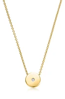 Monica Vinader Linear Solo Diamond Pendant Necklace in Gold/Diamond at Nordstrom