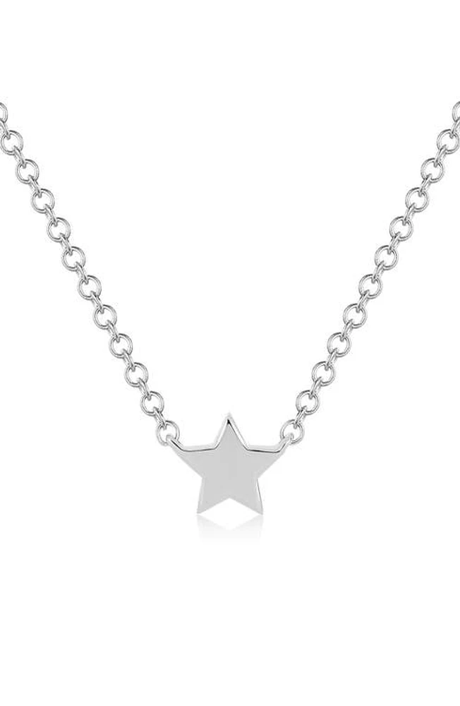 EF Collection Baby Star Pendant Necklace in White Gold at Nordstrom, Size 18