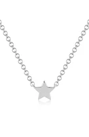 EF Collection Baby Star Pendant Necklace in White Gold at Nordstrom, Size 18